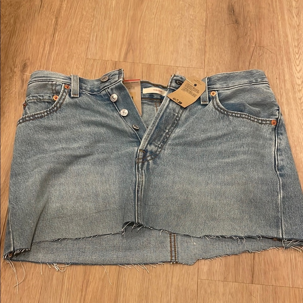 Levi's Blue Icon Mini Skirt Casual